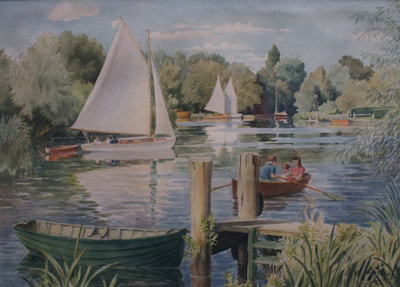 Philippa MIller's painting: Busy Brundall